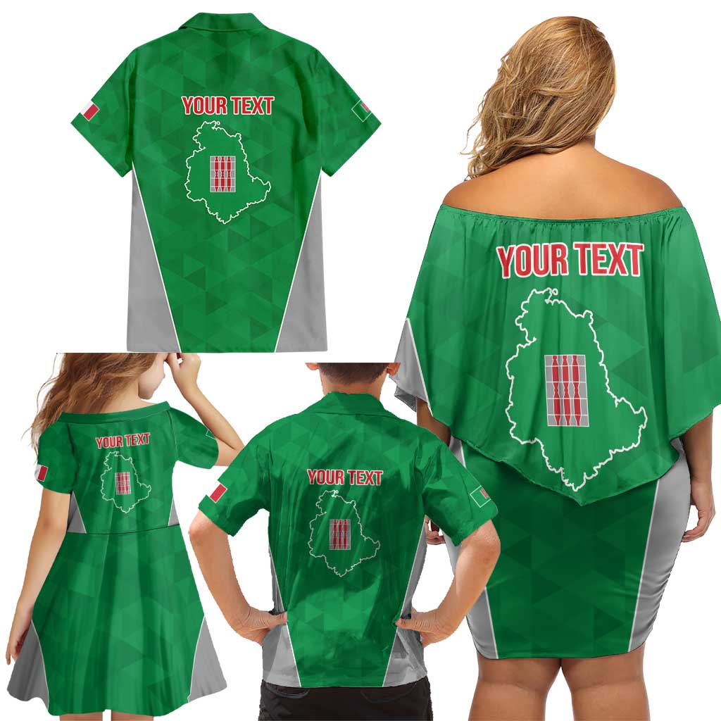 Personalized Italy Umbria Family Matching Off Shoulder Short Dress and Hawaiian Shirt Inspiration Flags Style LT9