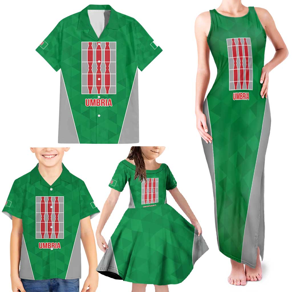 Personalized Italy Umbria Family Matching Tank Maxi Dress and Hawaiian Shirt Inspiration Flags Style LT9