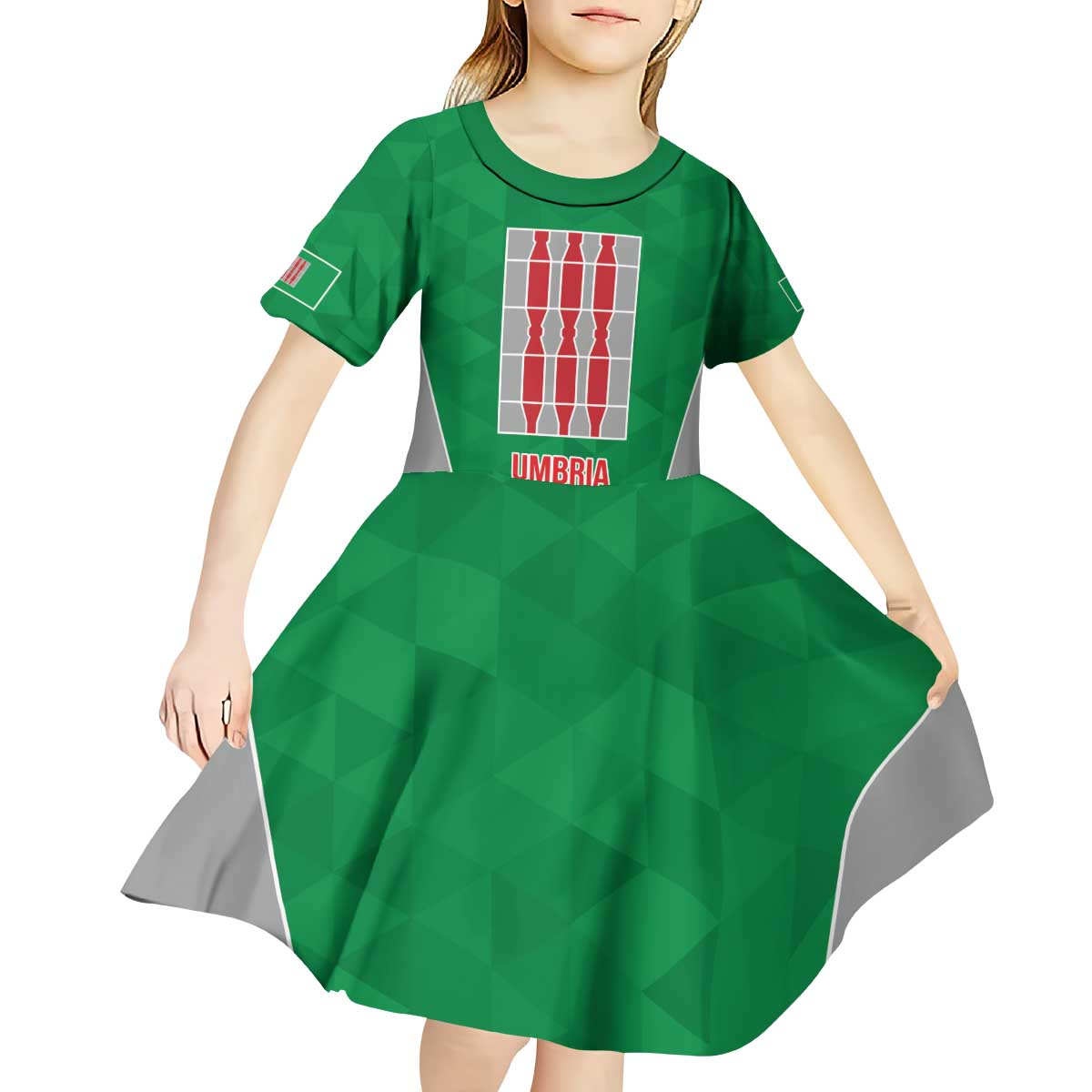 Personalized Italy Umbria Kid Short Sleeve Dress Inspiration Flags Style LT9