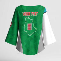 Personalized Italy Umbria Kimono Sleeve Blouse Inspiration Flags Style - Wonder Print Shop