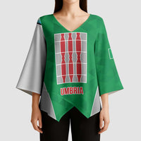 Personalized Italy Umbria Kimono Sleeve Blouse Inspiration Flags Style - Wonder Print Shop