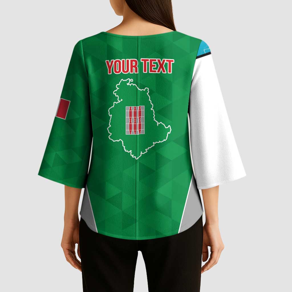 Personalized Italy Umbria Kimono Sleeve Blouse Inspiration Flags Style - Wonder Print Shop