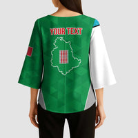 Personalized Italy Umbria Kimono Sleeve Blouse Inspiration Flags Style - Wonder Print Shop