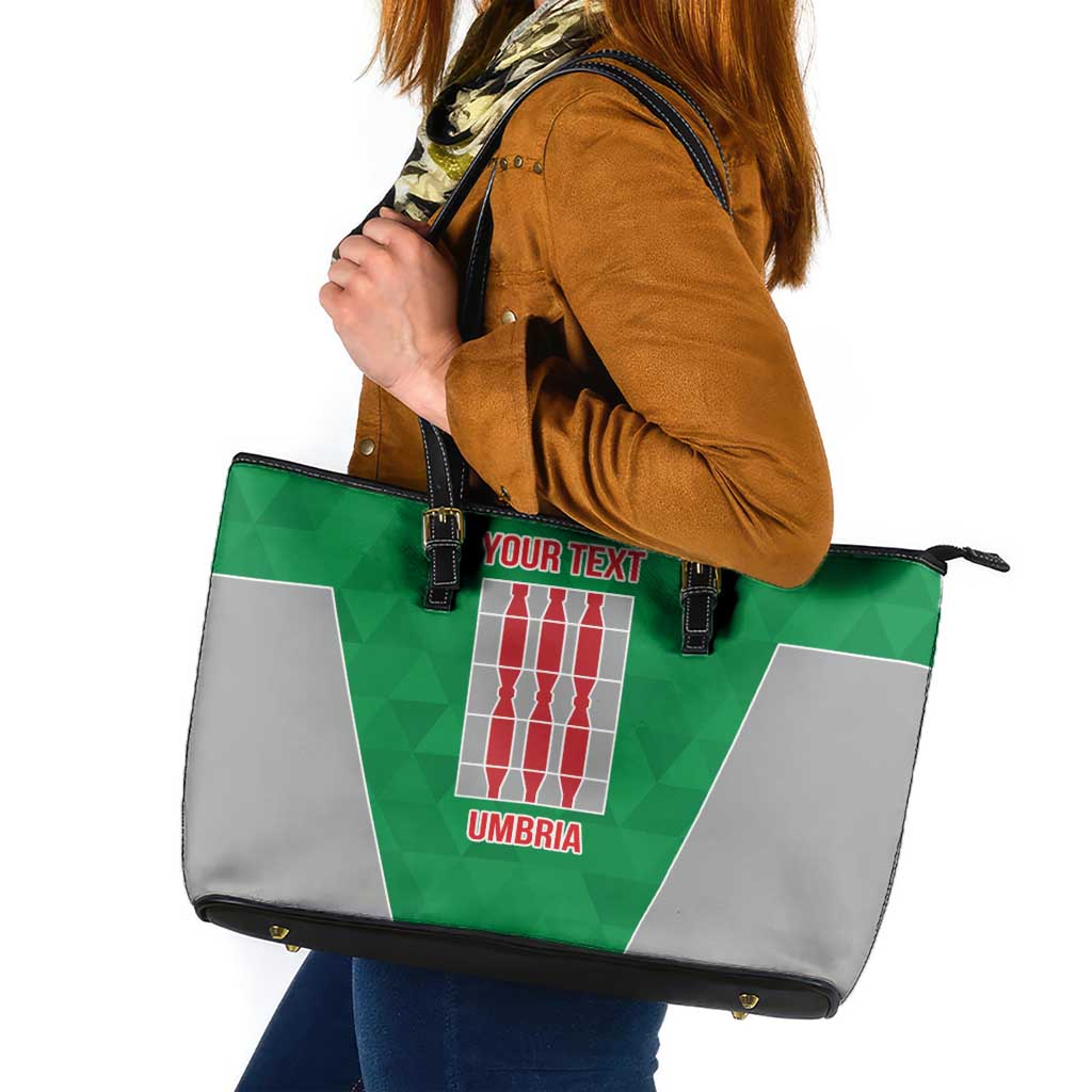 Personalized Italy Umbria Leather Tote Bag Inspiration Flags Style LT9