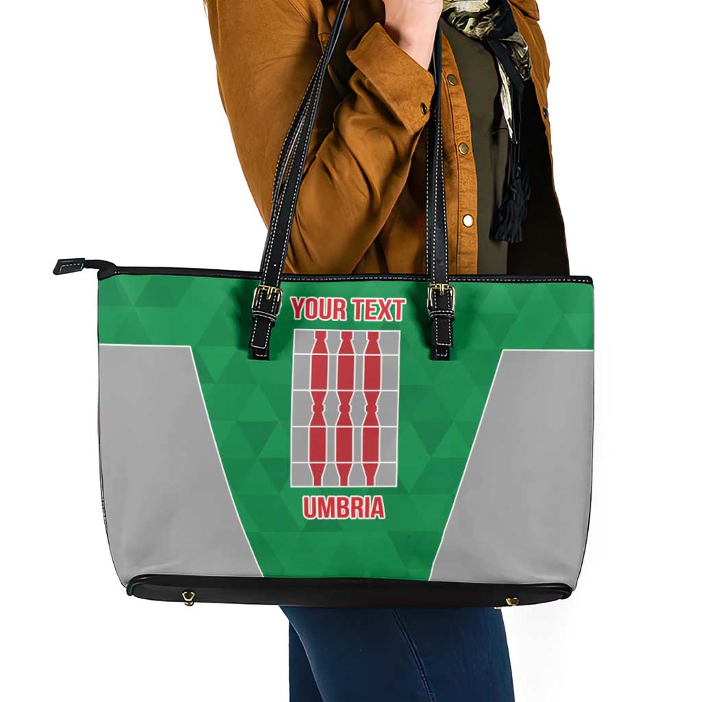 Personalized Italy Umbria Leather Tote Bag Inspiration Flags Style LT9