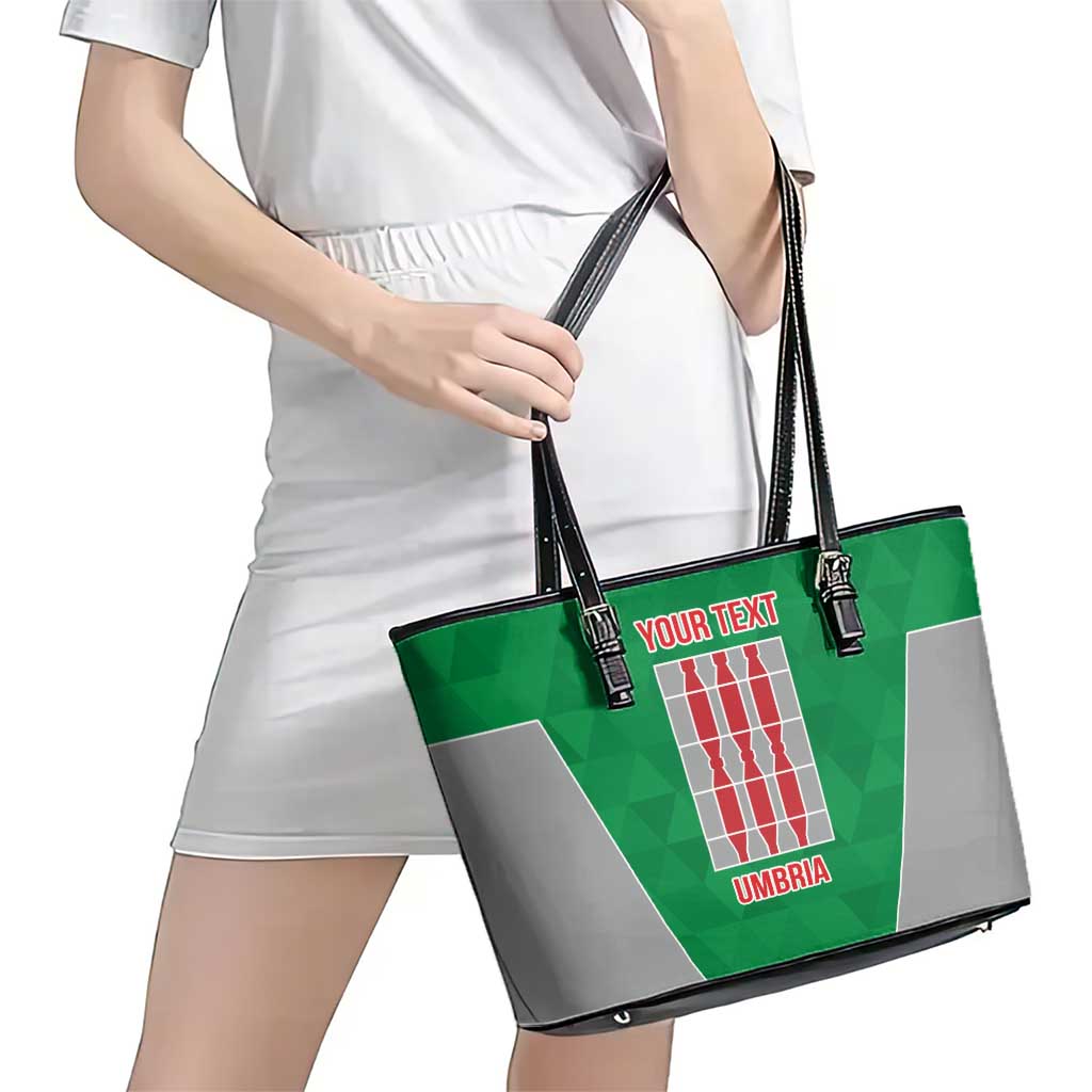 Personalized Italy Umbria Leather Tote Bag Inspiration Flags Style LT9