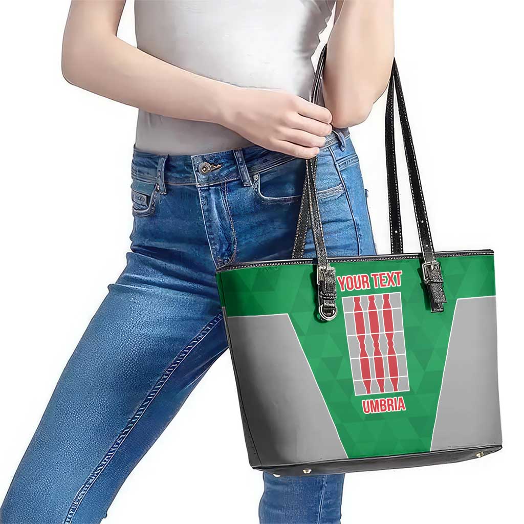 Personalized Italy Umbria Leather Tote Bag Inspiration Flags Style LT9