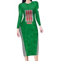 Personalized Italy Umbria Long Sleeve Bodycon Dress Inspiration Flags Style LT9