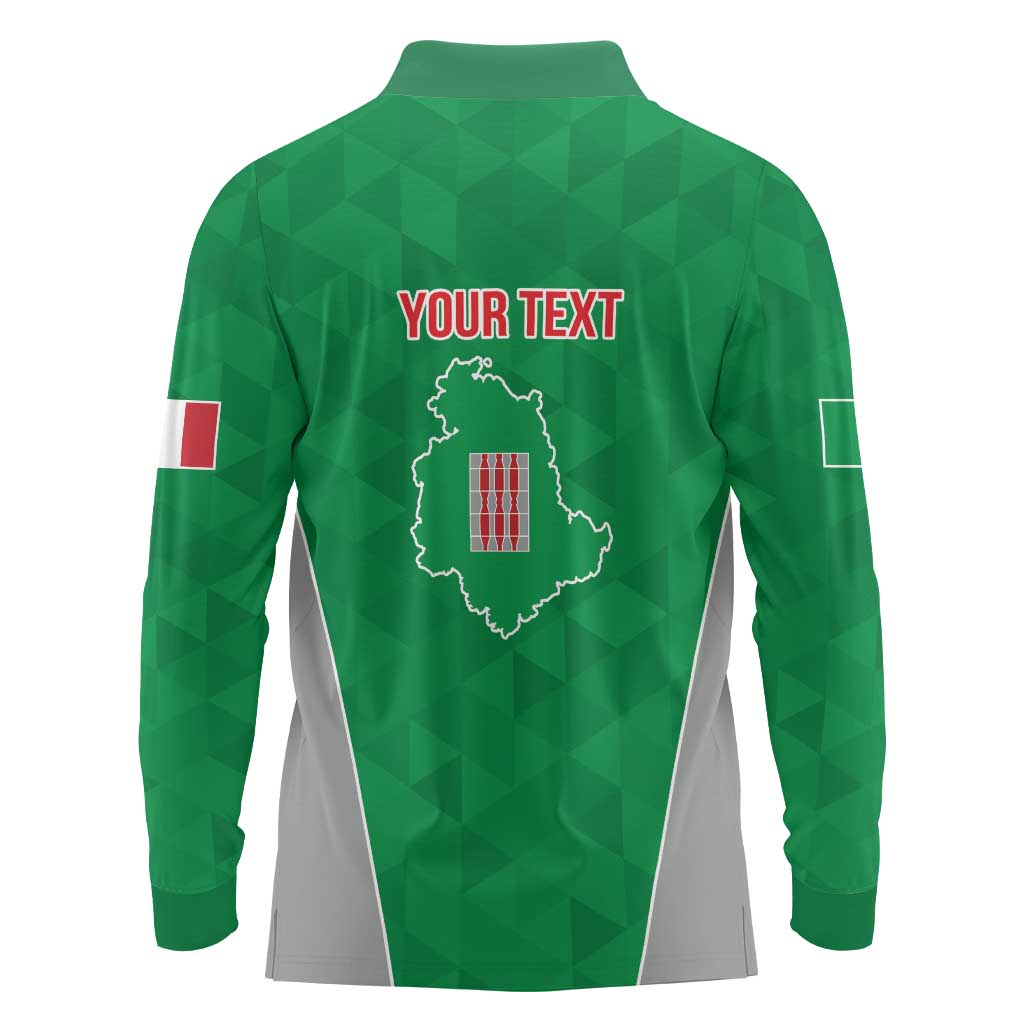 Personalized Italy Umbria Long Sleeve Polo Shirt Inspiration Flags Style LT9