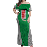 Personalized Italy Umbria Off Shoulder Maxi Dress Inspiration Flags Style LT9