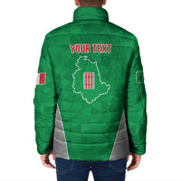 Personalized Italy Umbria Padded Jacket Inspiration Flags Style - Wonder Print Shop