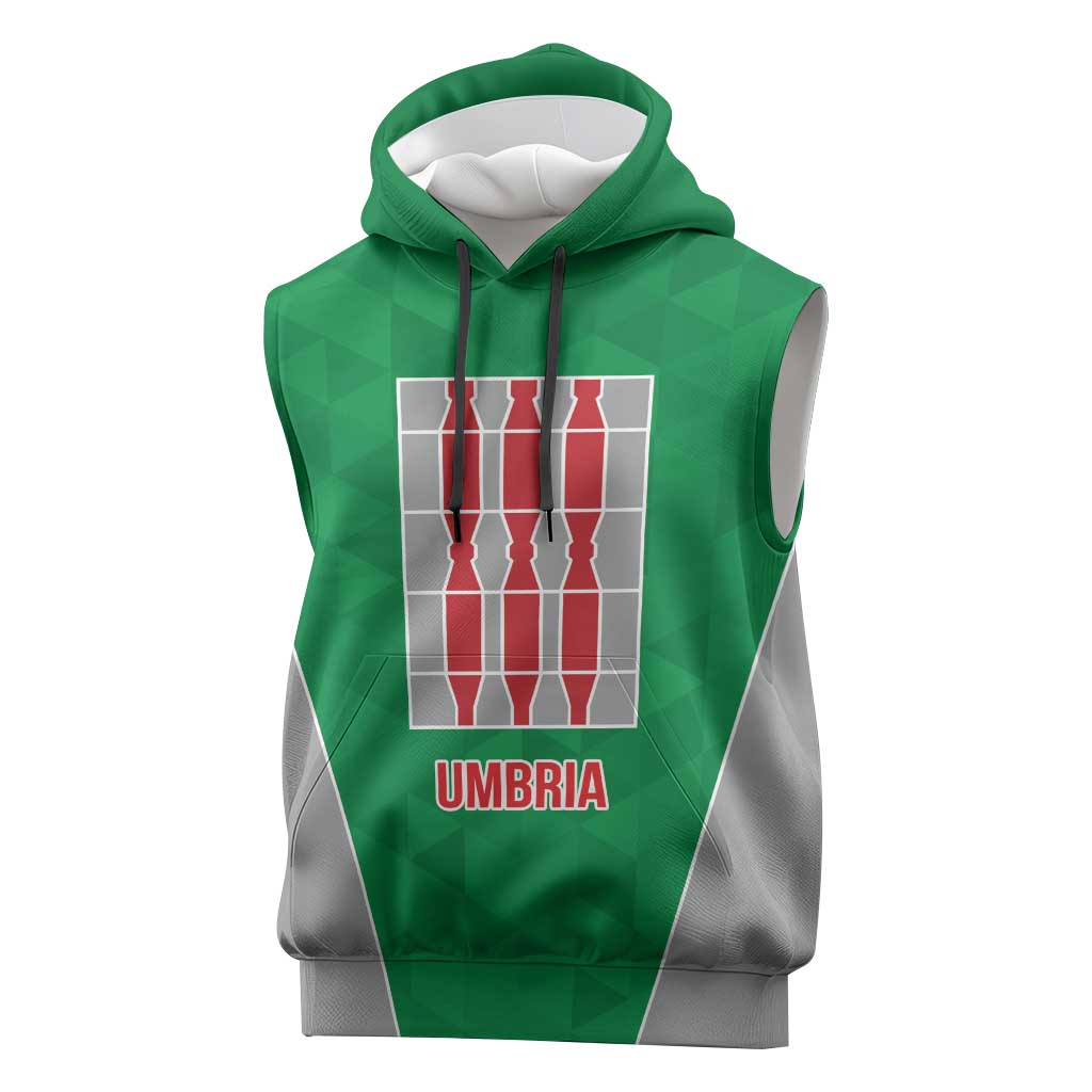 Personalized Italy Umbria Sleeveless Hoodie Inspiration Flags Style - Wonder Print Shop
