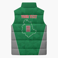 Personalized Italy Umbria Sleeveless Puffer Jacket Inspiration Flags Style - Wonder Print Shop