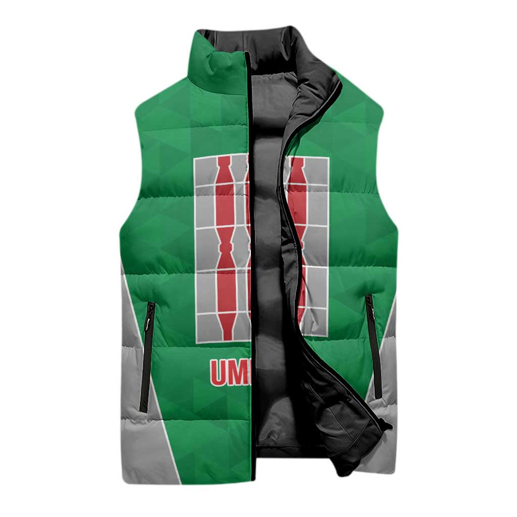 Personalized Italy Umbria Sleeveless Puffer Jacket Inspiration Flags Style - Wonder Print Shop