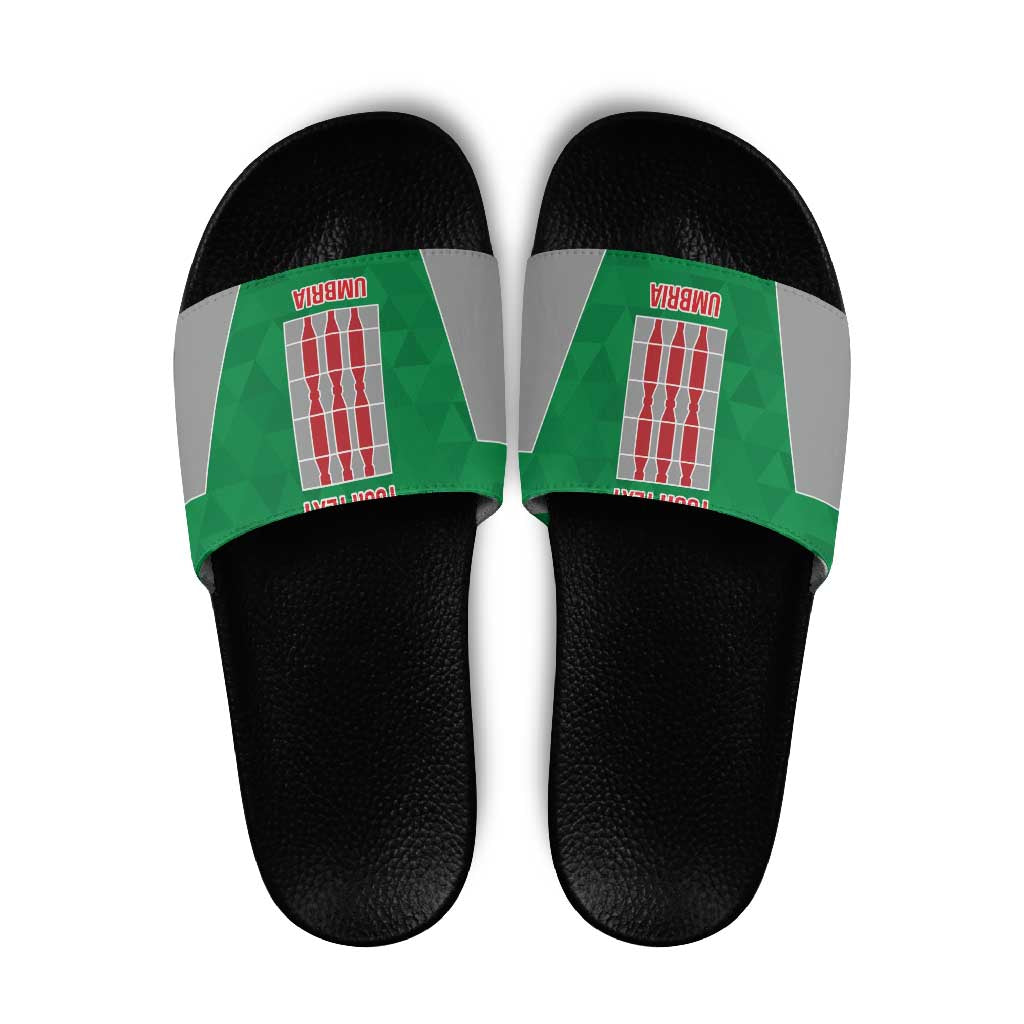 Personalized Italy Umbria Slide Sandals Inspiration Flags Style - Wonder Print Shop
