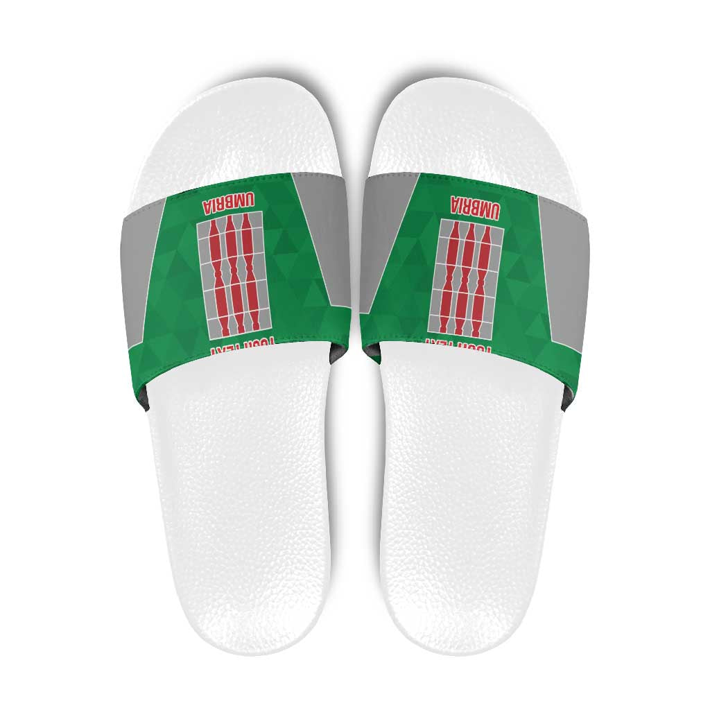 Personalized Italy Umbria Slide Sandals Inspiration Flags Style - Wonder Print Shop