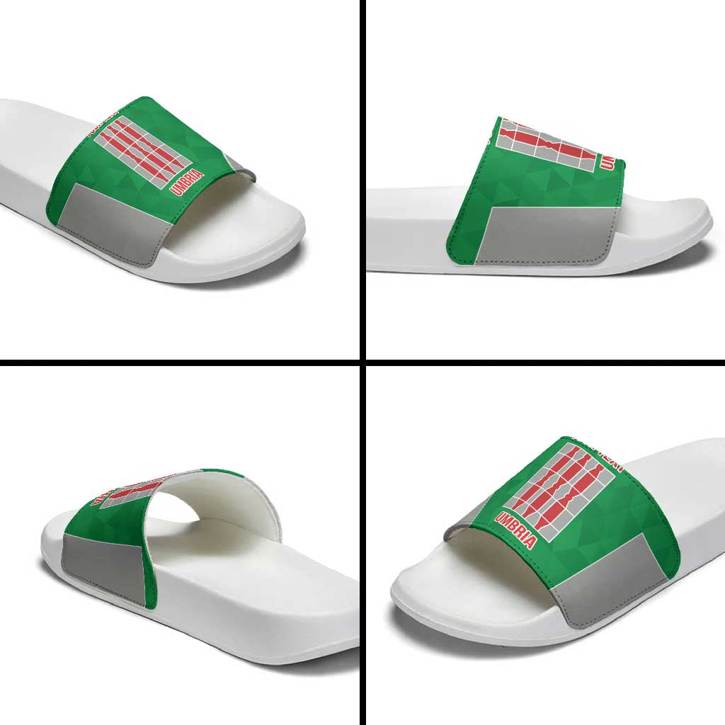 Personalized Italy Umbria Slide Sandals Inspiration Flags Style - Wonder Print Shop