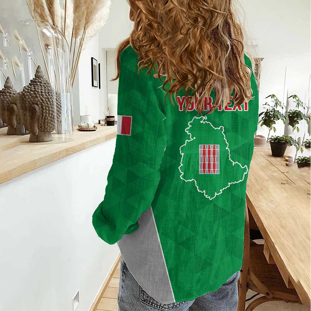Personalized Italy Umbria Women Casual Shirt Inspiration Flags Style LT9