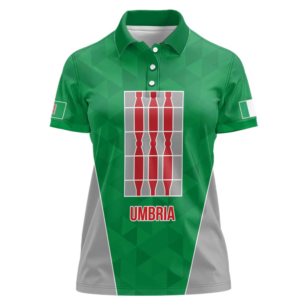 Personalized Italy Umbria Women Polo Shirt Inspiration Flags Style LT9