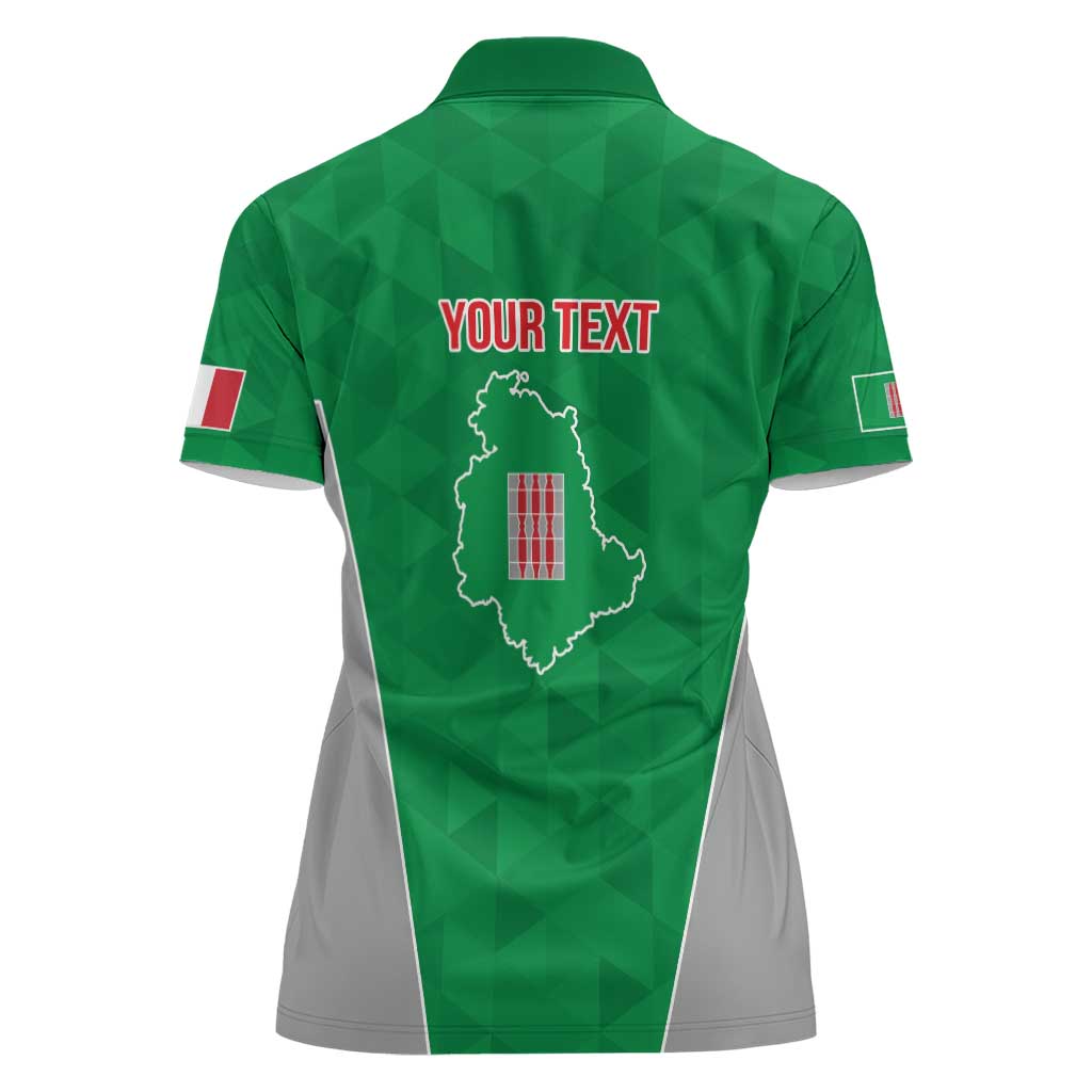 Personalized Italy Umbria Women Polo Shirt Inspiration Flags Style LT9