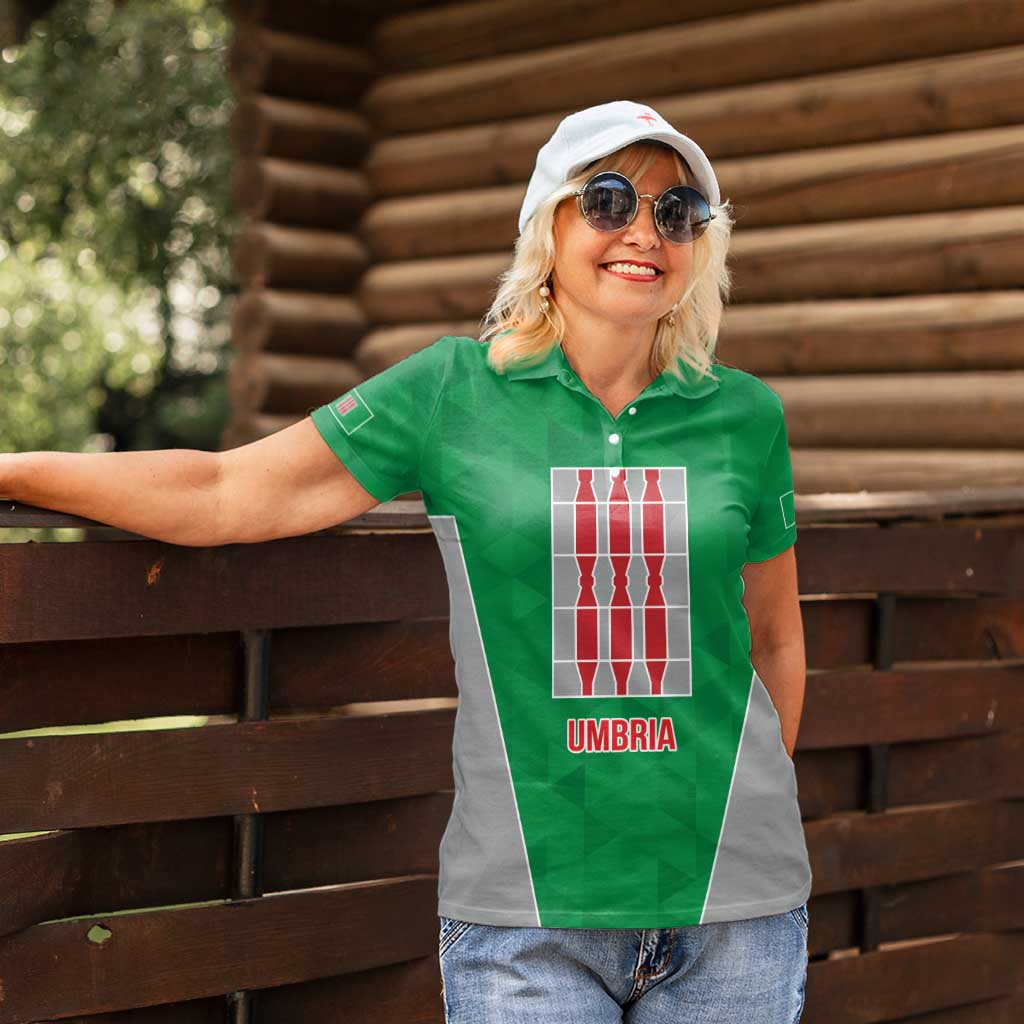 Personalized Italy Umbria Women Polo Shirt Inspiration Flags Style LT9