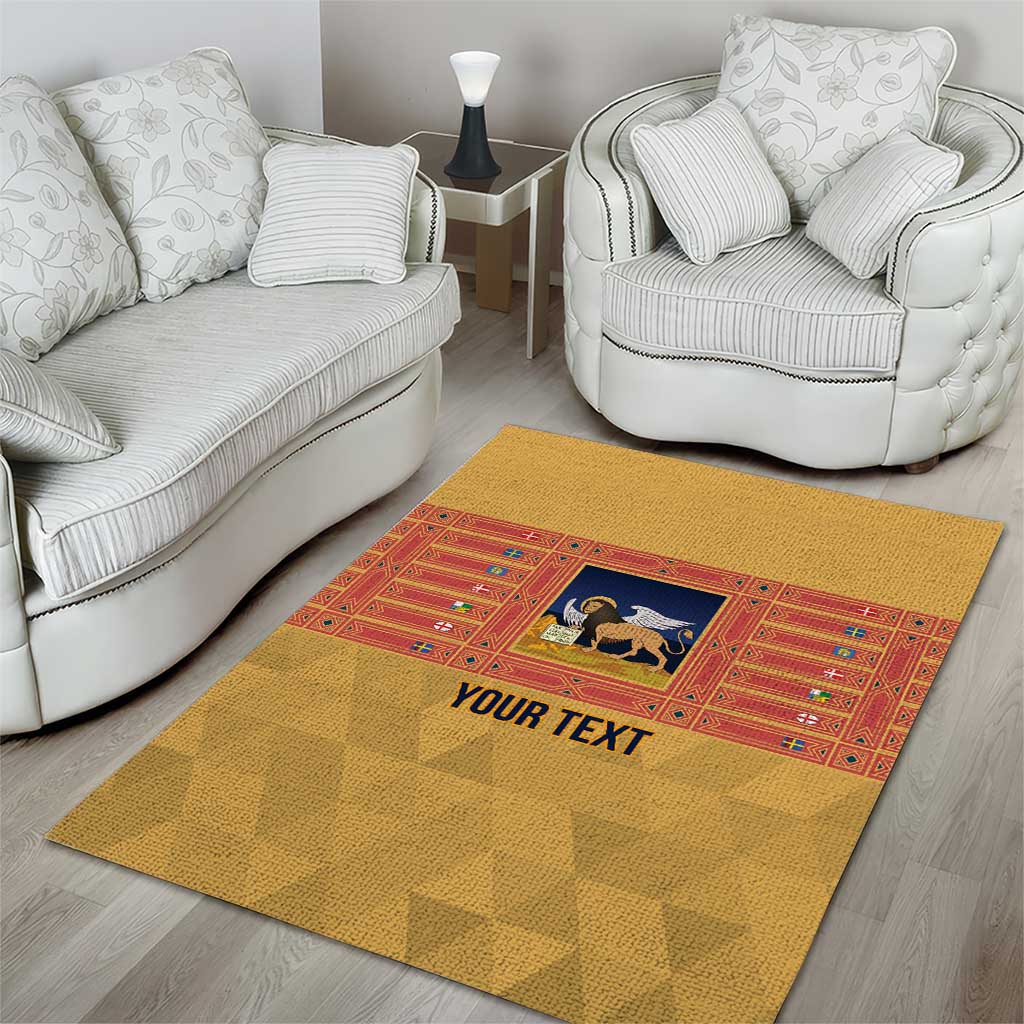 Personalized Italy Veneto Area Rug Inspiration Flags Style