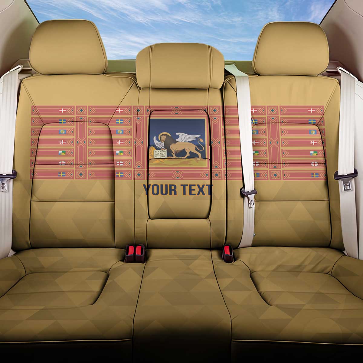 Personalized Italy Veneto Back Car Seat Cover Inspiration Flags Style