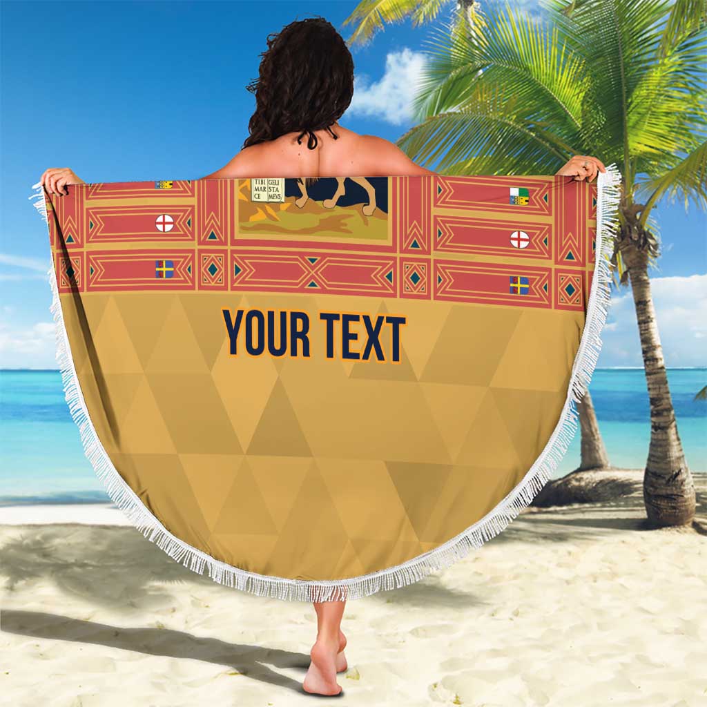 Personalized Italy Veneto Beach Blanket Inspiration Flags Style