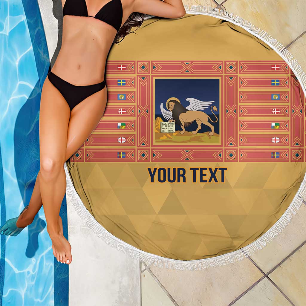 Personalized Italy Veneto Beach Blanket Inspiration Flags Style