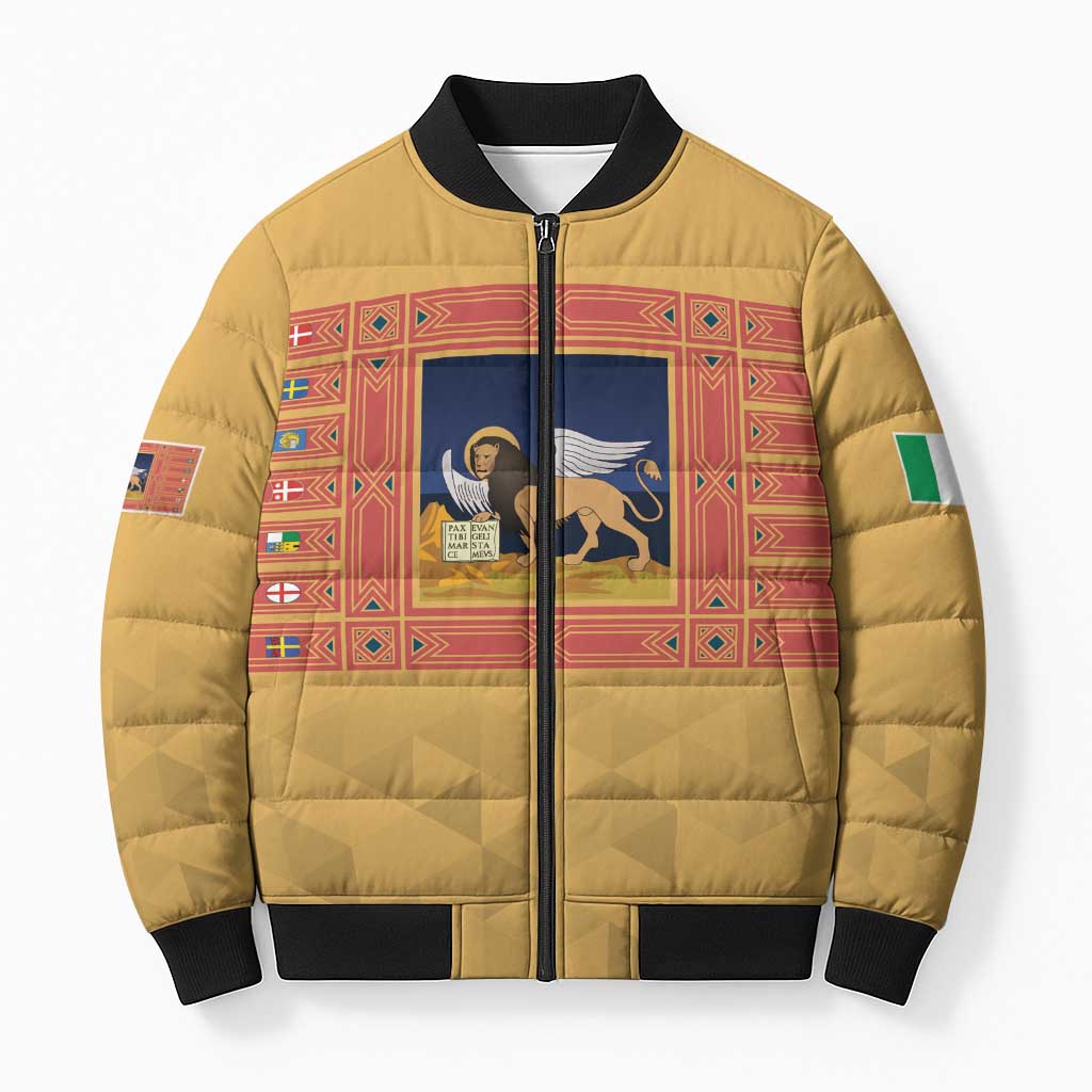 Personalized Italy Veneto Bomber Puffer Jacket Inspiration Flags Style - Wonder Print Shop