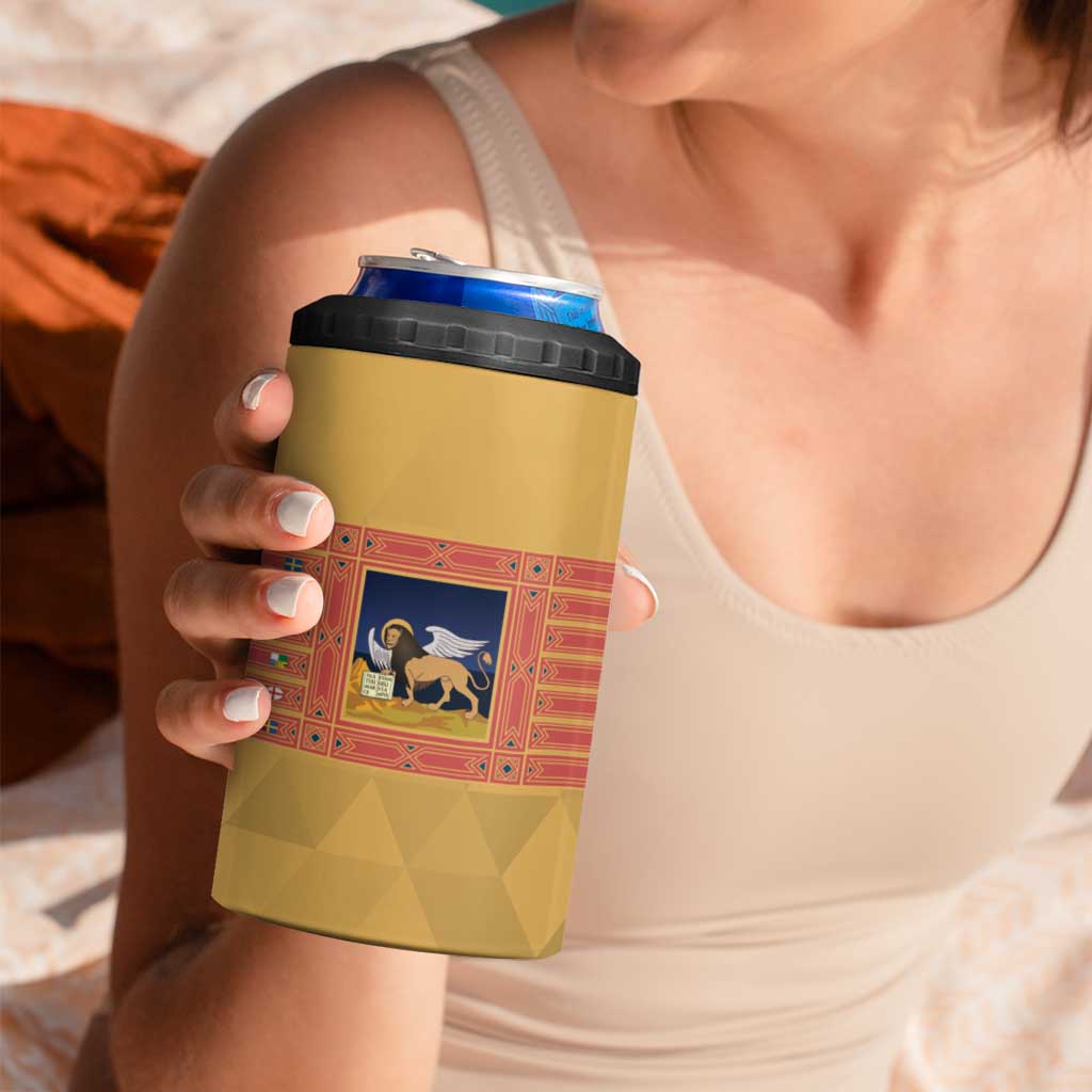 Personalized Italy Veneto 4 in 1 Can Cooler Tumbler Inspiration Flags Style