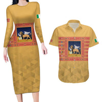 Personalized Italy Veneto Couples Matching Long Sleeve Bodycon Dress and Hawaiian Shirt Inspiration Flags Style