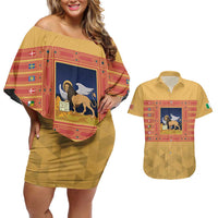 Personalized Italy Veneto Couples Matching Off Shoulder Short Dress and Hawaiian Shirt Inspiration Flags Style