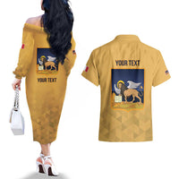 Personalized Italy Veneto Couples Matching Off The Shoulder Long Sleeve Dress and Hawaiian Shirt Inspiration Flags Style