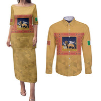 Personalized Italy Veneto Couples Matching Puletasi and Long Sleeve Button Shirt Inspiration Flags Style