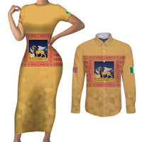 Personalized Italy Veneto Couples Matching Short Sleeve Bodycon Dress and Long Sleeve Button Shirt Inspiration Flags Style