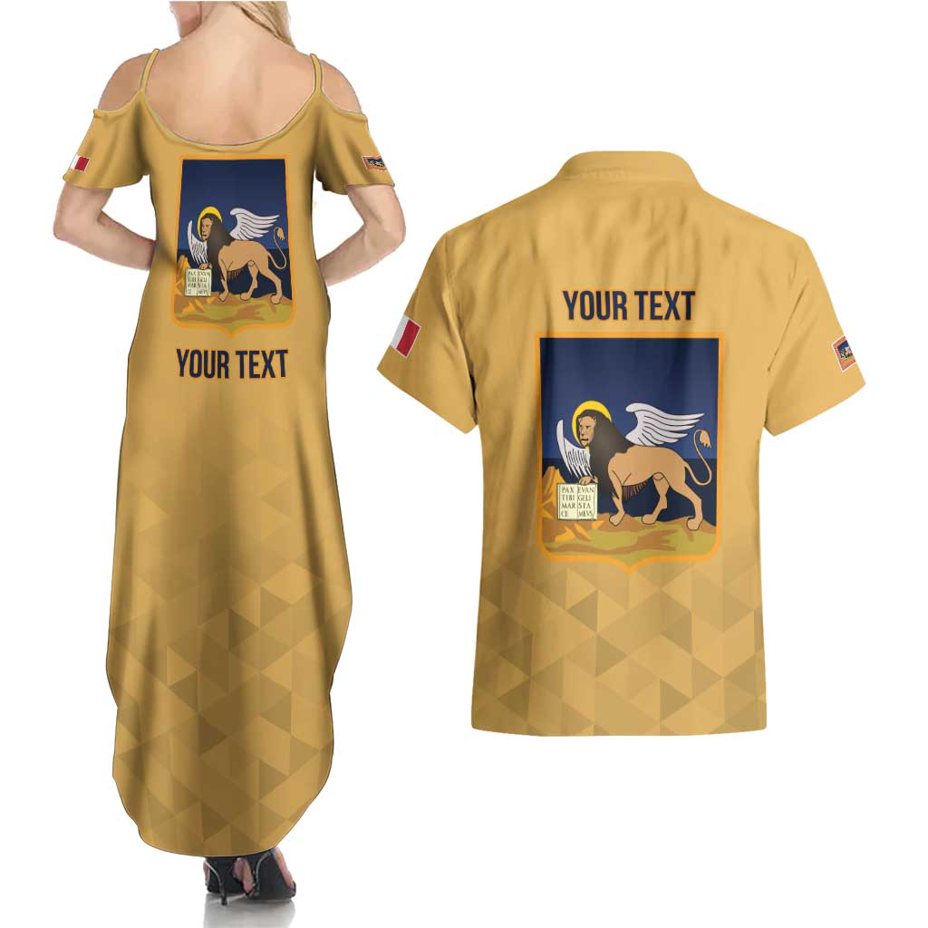 Personalized Italy Veneto Couples Matching Summer Maxi Dress and Hawaiian Shirt Inspiration Flags Style