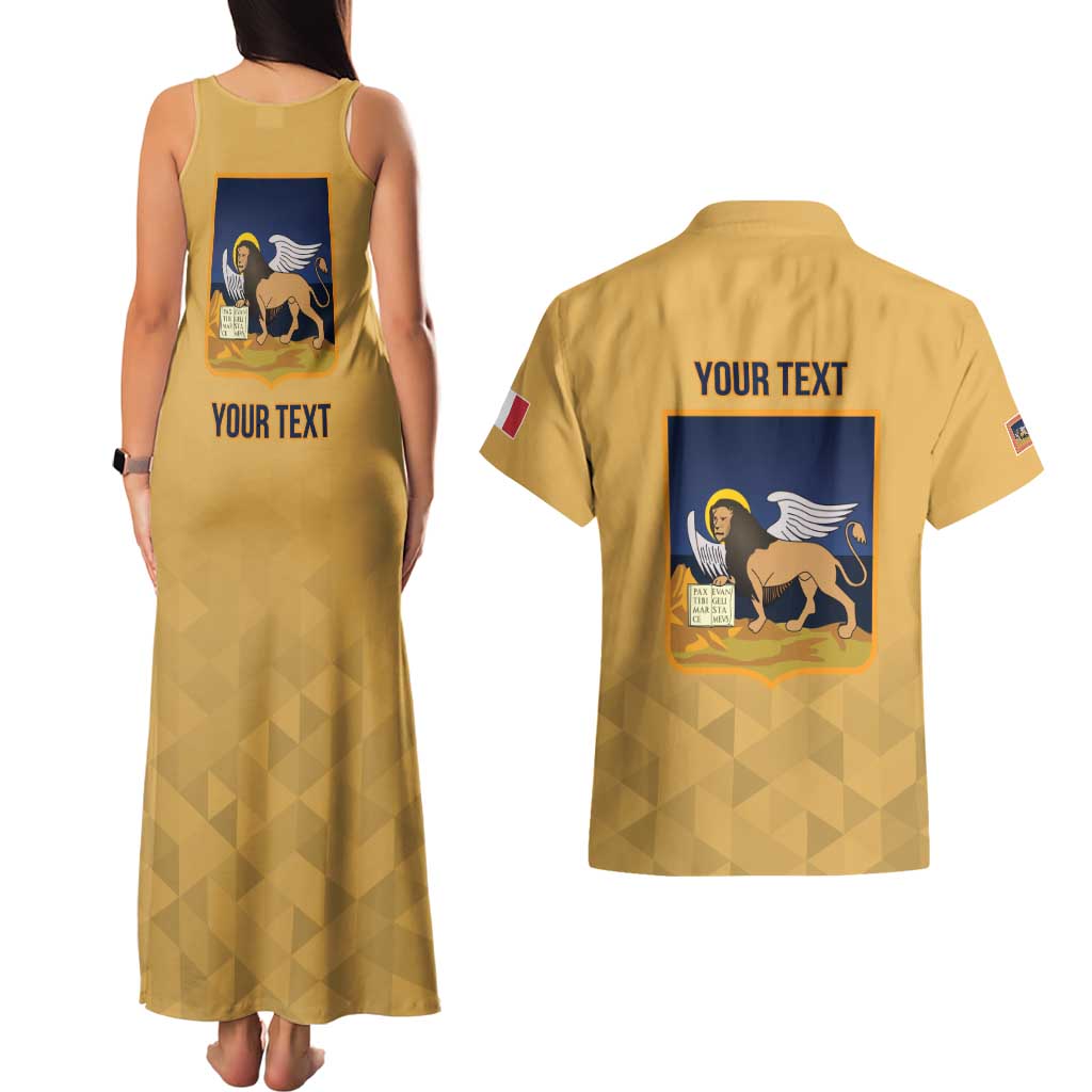 Personalized Italy Veneto Couples Matching Tank Maxi Dress and Hawaiian Shirt Inspiration Flags Style