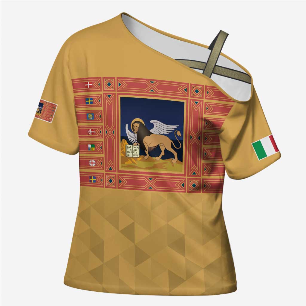 Personalized Italy Veneto Cross Shoulder Shirt Inspiration Flags Style - Wonder Print Shop