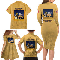 Personalized Italy Veneto Family Matching Long Sleeve Bodycon Dress and Hawaiian Shirt Inspiration Flags Style