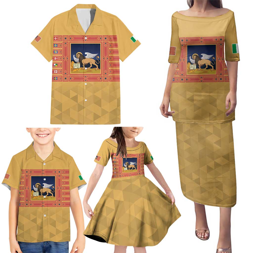 Personalized Italy Veneto Family Matching Puletasi and Hawaiian Shirt Inspiration Flags Style