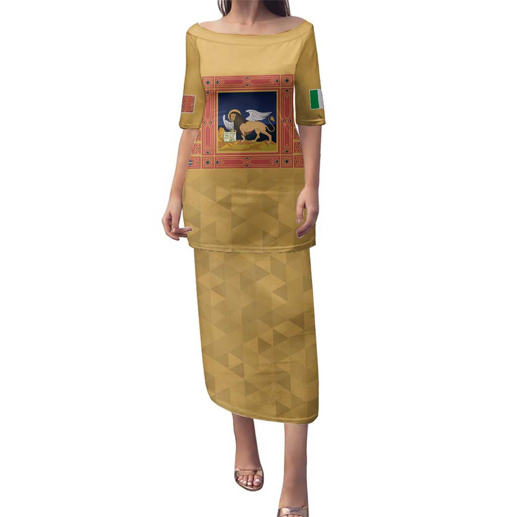 Personalized Italy Veneto Family Matching Puletasi and Hawaiian Shirt Inspiration Flags Style