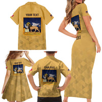 Personalized Italy Veneto Family Matching Short Sleeve Bodycon Dress and Hawaiian Shirt Inspiration Flags Style