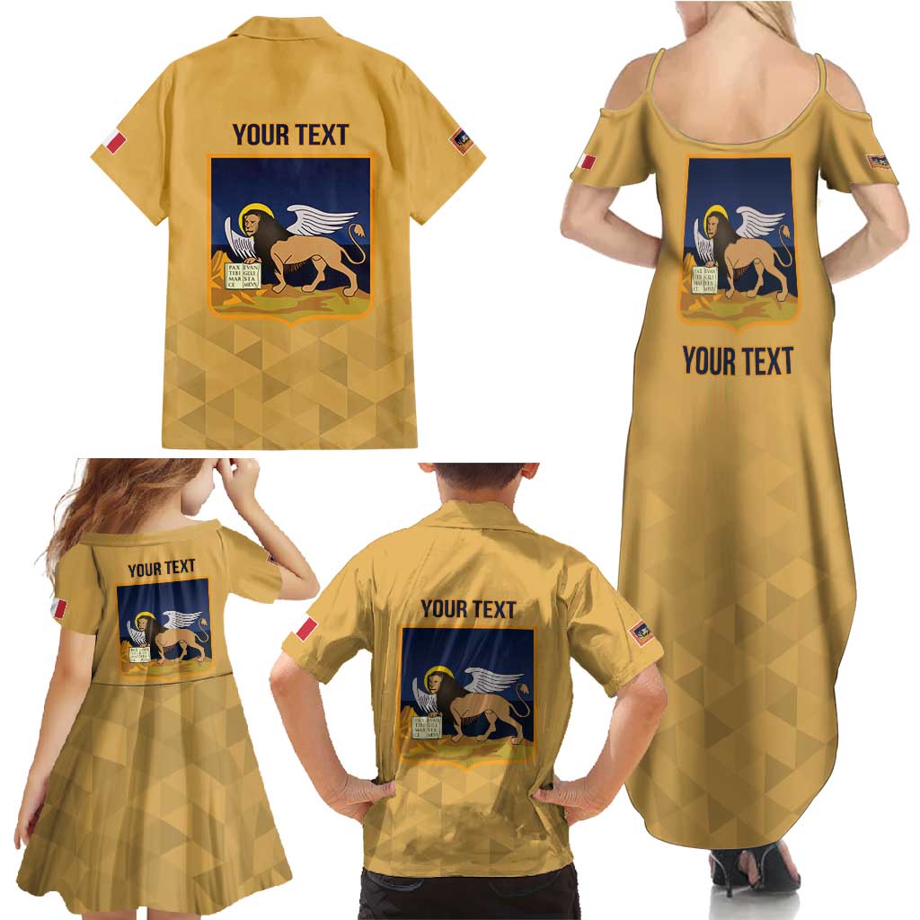 Personalized Italy Veneto Family Matching Summer Maxi Dress and Hawaiian Shirt Inspiration Flags Style