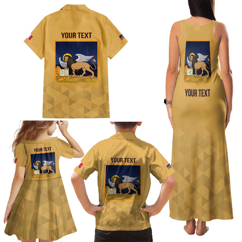 Personalized Italy Veneto Family Matching Tank Maxi Dress and Hawaiian Shirt Inspiration Flags Style