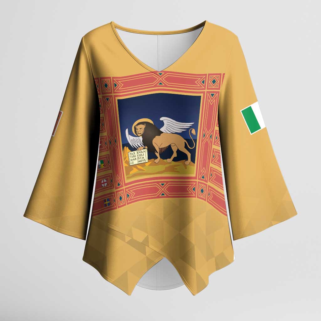 Personalized Italy Veneto Kimono Sleeve Blouse Inspiration Flags Style - Wonder Print Shop