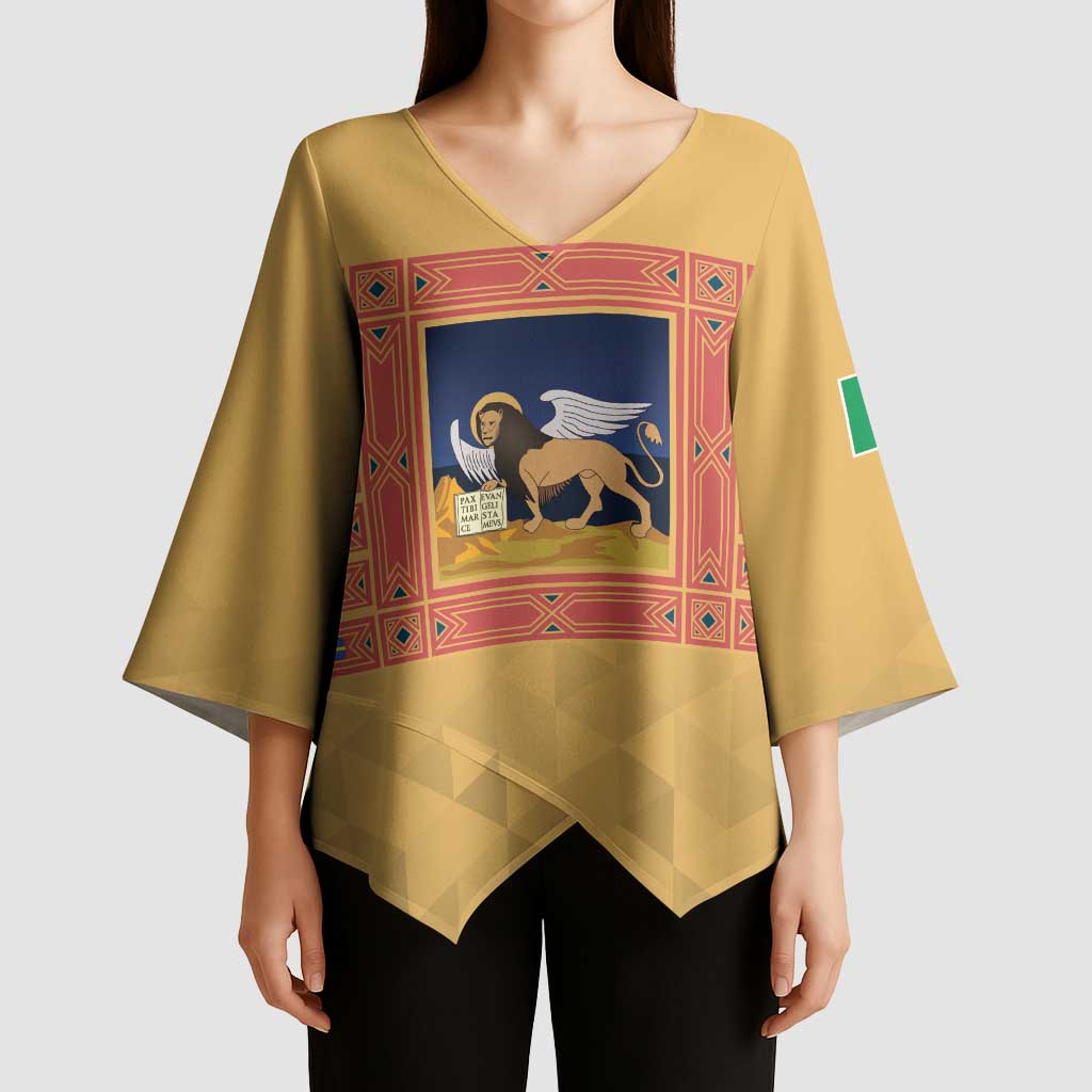 Personalized Italy Veneto Kimono Sleeve Blouse Inspiration Flags Style - Wonder Print Shop