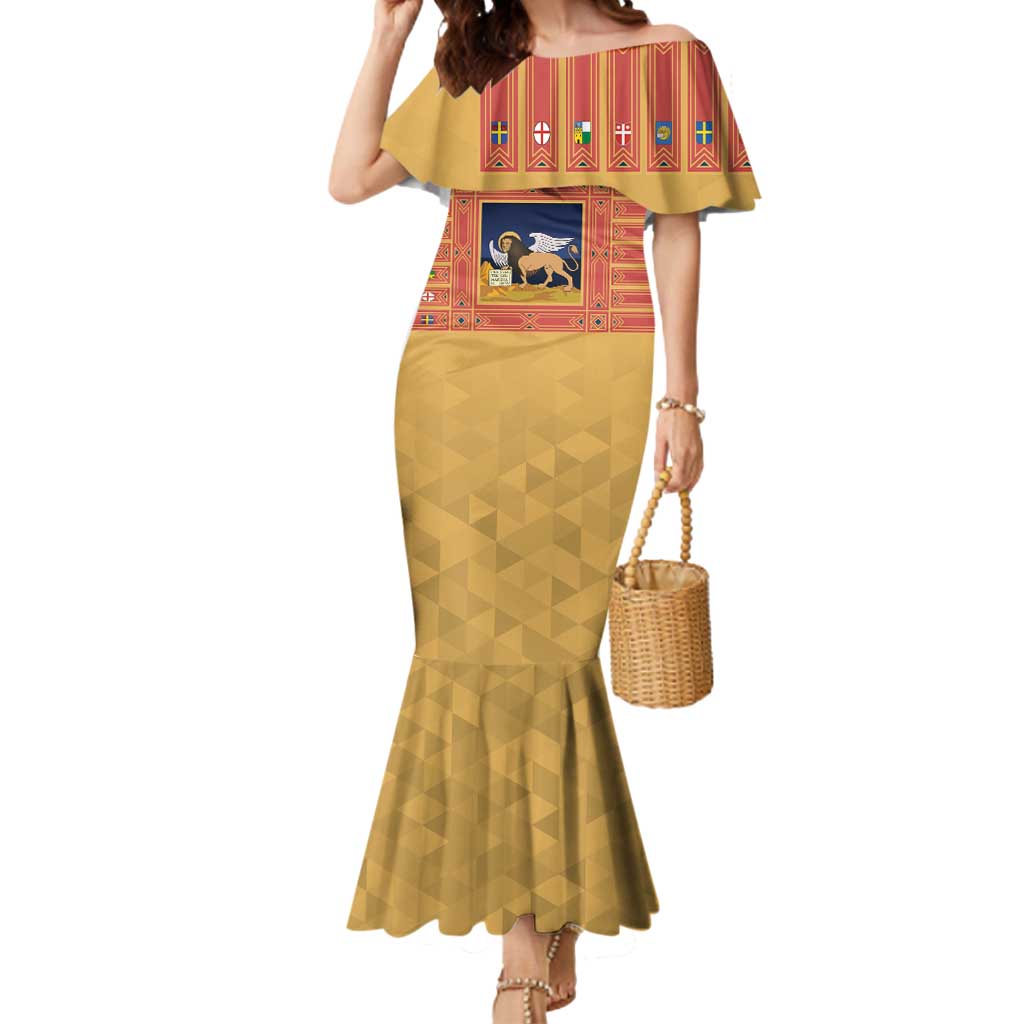 Personalized Italy Veneto Mermaid Dress Inspiration Flags Style