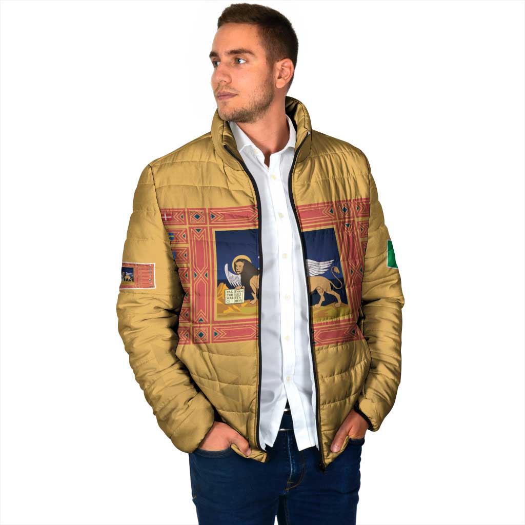Personalized Italy Veneto Padded Jacket Inspiration Flags Style - Wonder Print Shop