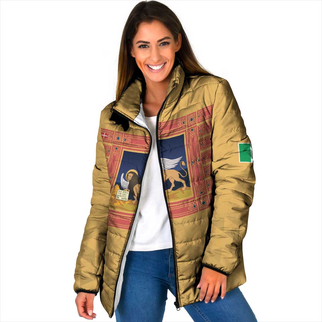 Personalized Italy Veneto Padded Jacket Inspiration Flags Style - Wonder Print Shop